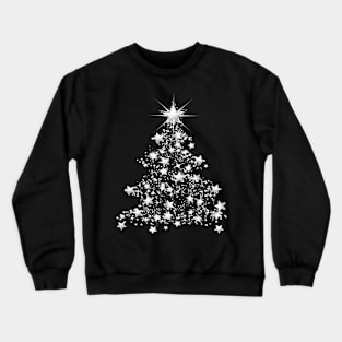 White Star Christmas Tree Crewneck Sweatshirt